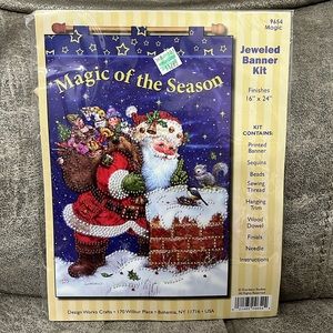 Santa jeweled banner kit